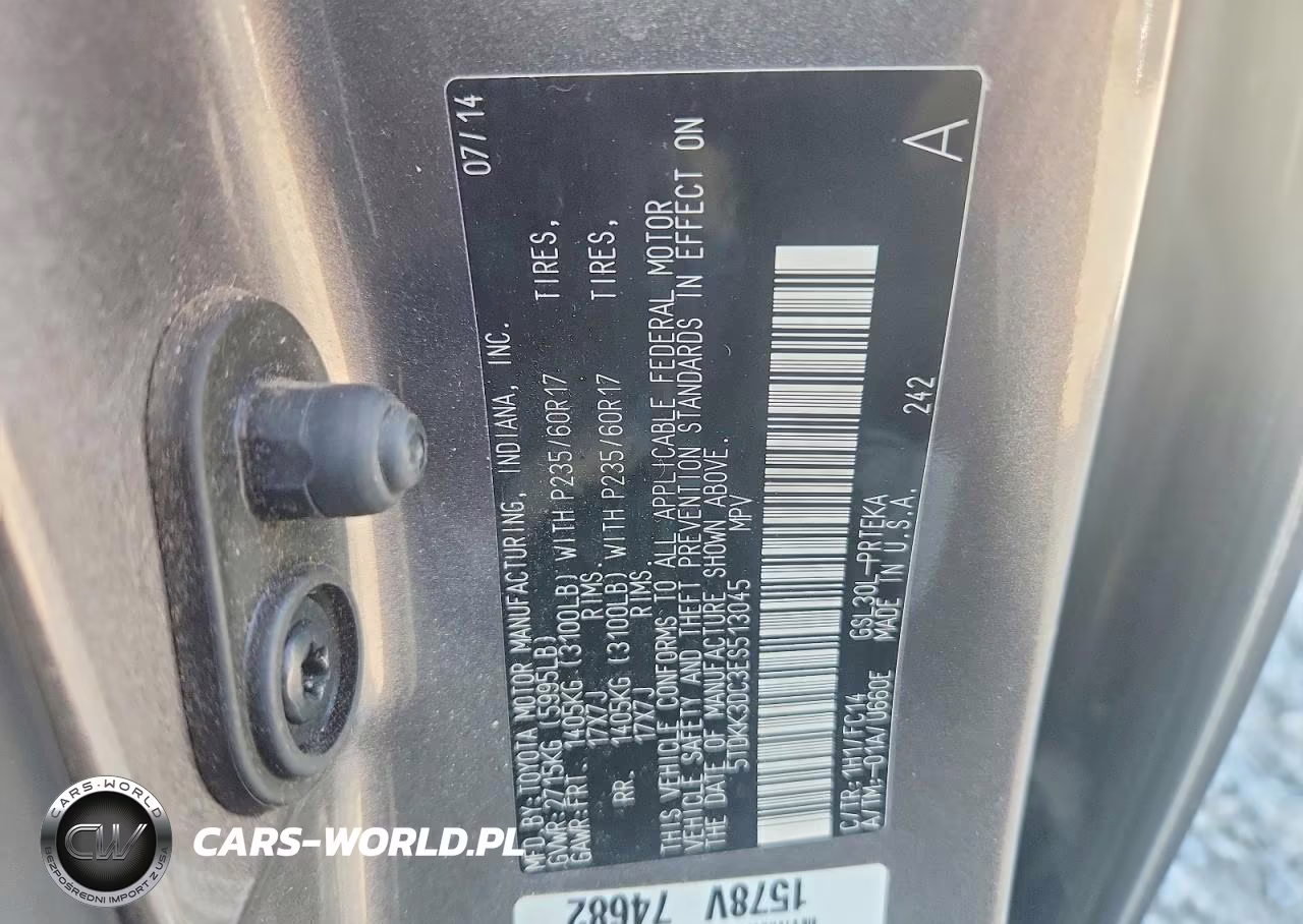 2014 Toyota Sienna Le VIN:5TDKK3DC3ES513045 - 13