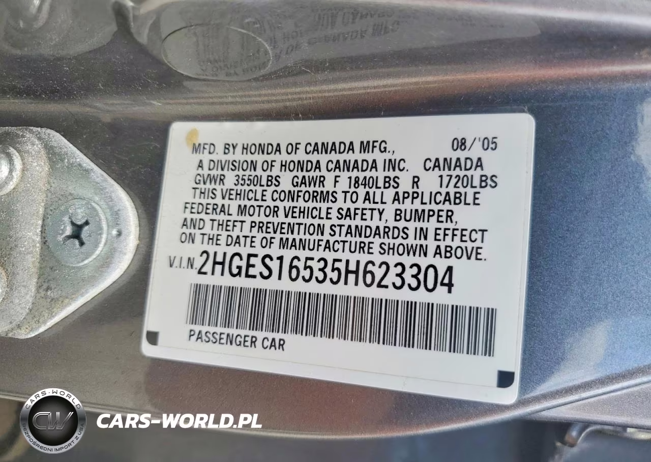 2005 Honda Civic Lx VIN:2HGES16535H623304 - 12
