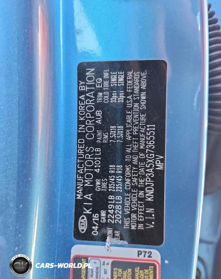 2016 Kia Soul + VIN:KNDJP3A5XG7365511 - 13