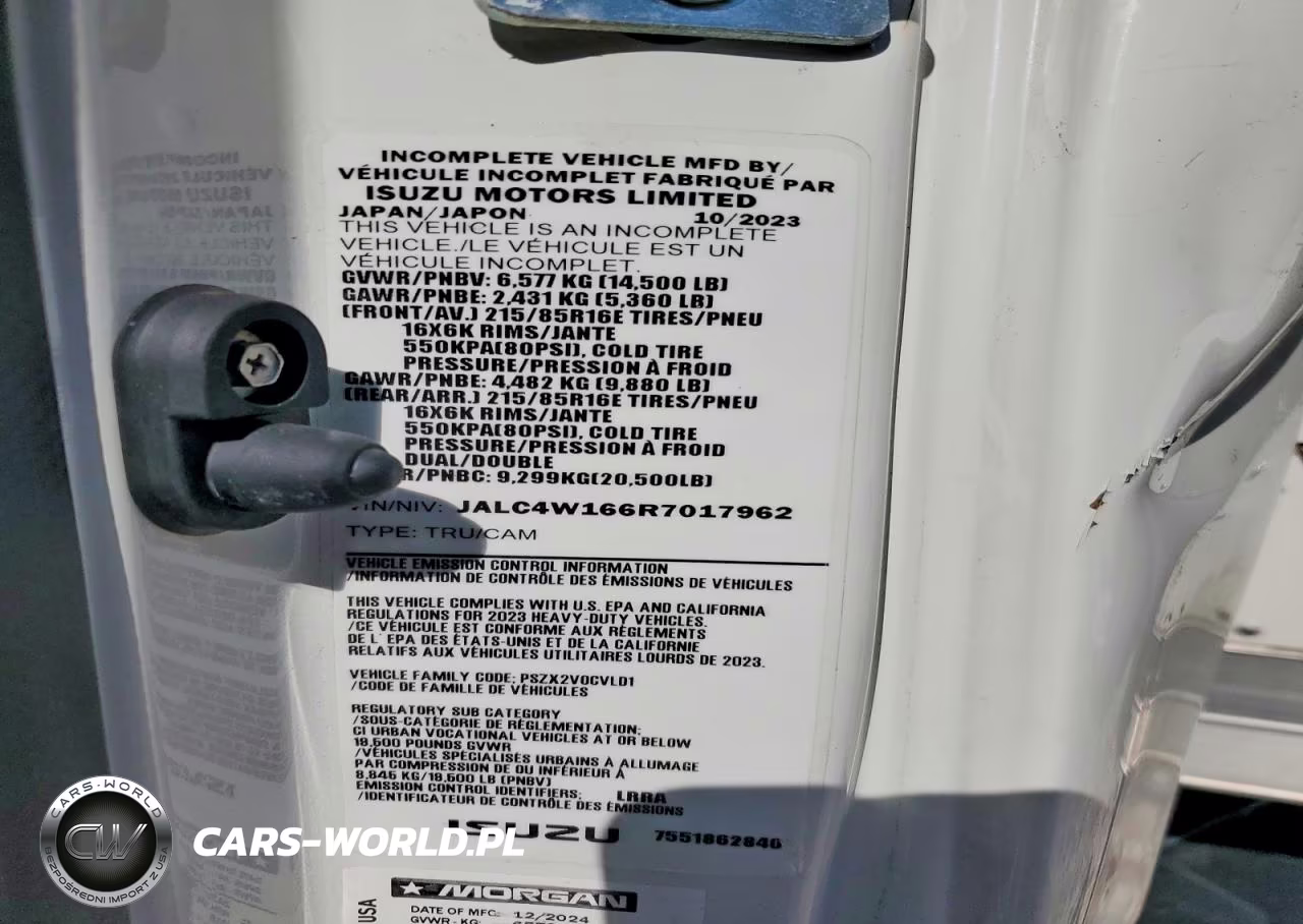 2024 Isuzu Npr Hd VIN:JALC4W166R7017962 - 13
