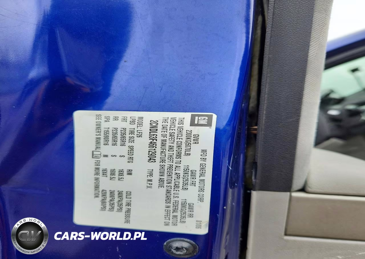 2006 Chevrolet Equinox Lt VIN:2CNDL63F466129043 - 14