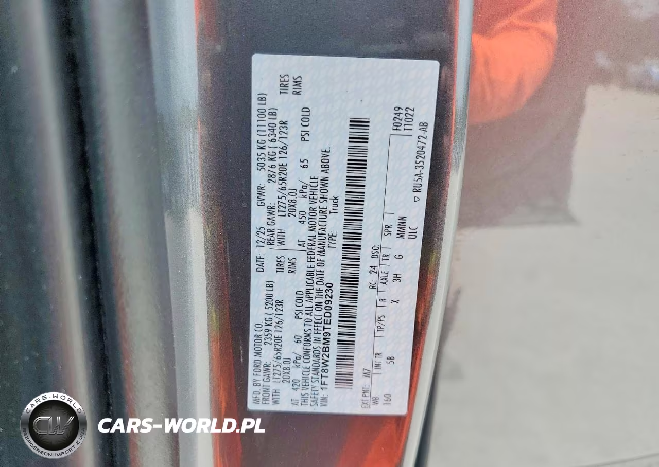 2026 Ford F250 Super Duty VIN:1FT8W2BM9TED09230 - 13