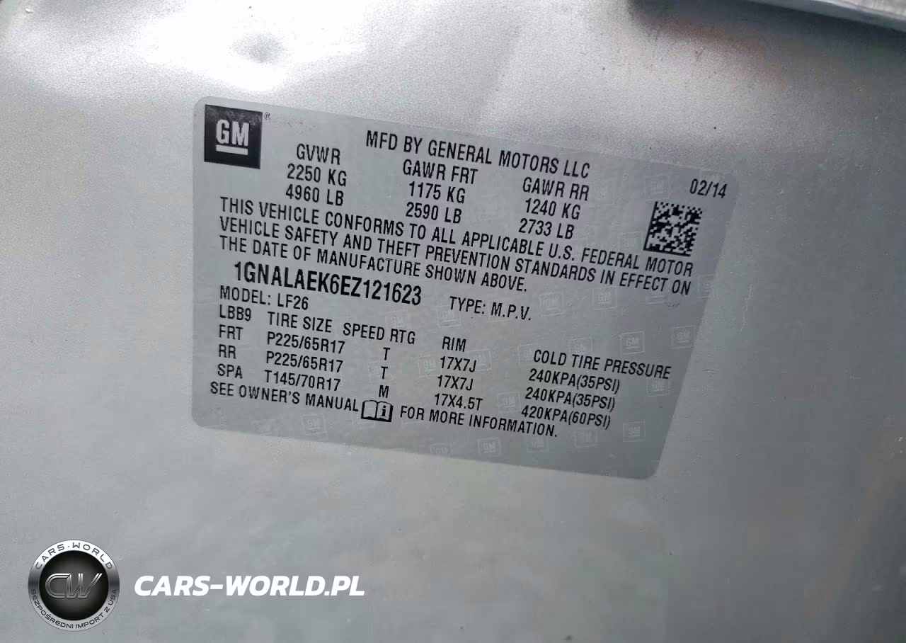 2014 Chevrolet Equinox Ls VIN:1GNALAEK6EZ121623 - 13