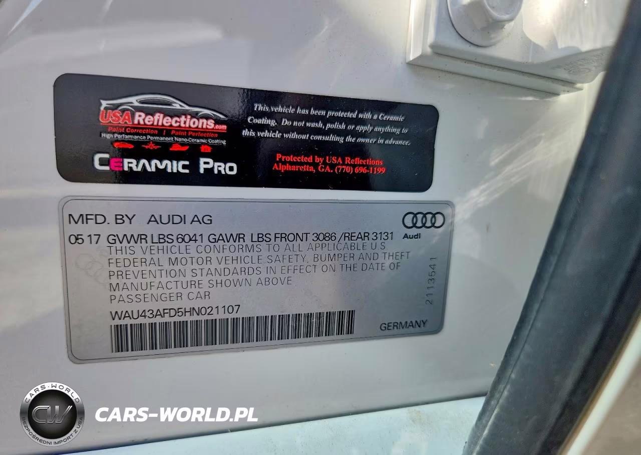 2017 Audi A8 L Quattro VIN:WAU43AFD5HN021107 - 12