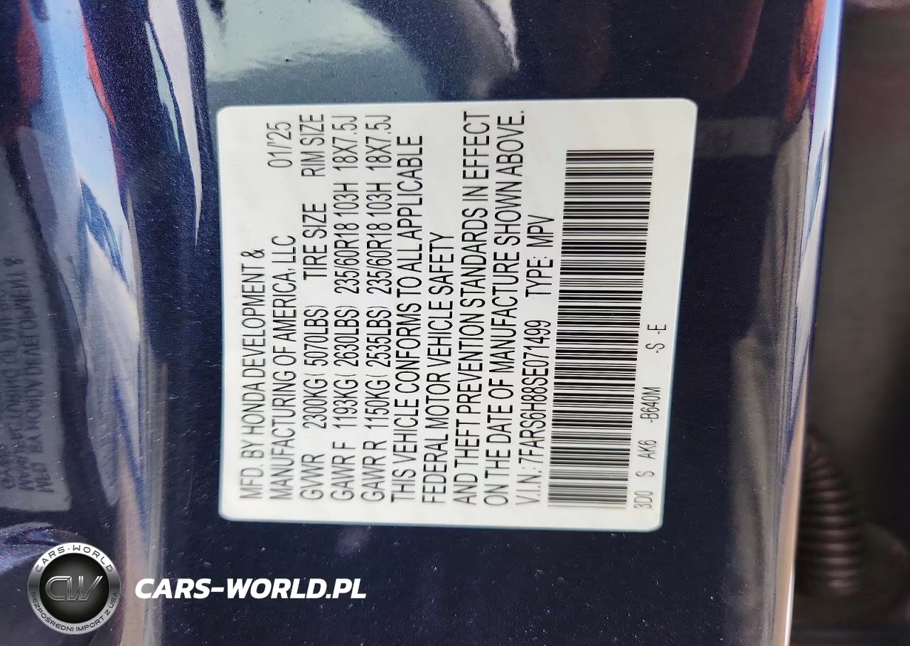2025 Honda Cr-V Sport-L VIN:7FARS6H88SE071499 - 12