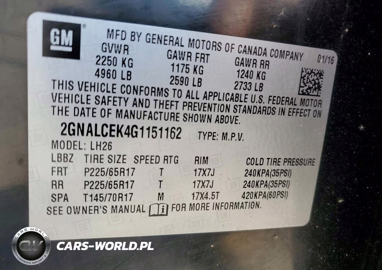 2016 Chevrolet Equinox Lt VIN:2GNALCEK4G1151162 - 13