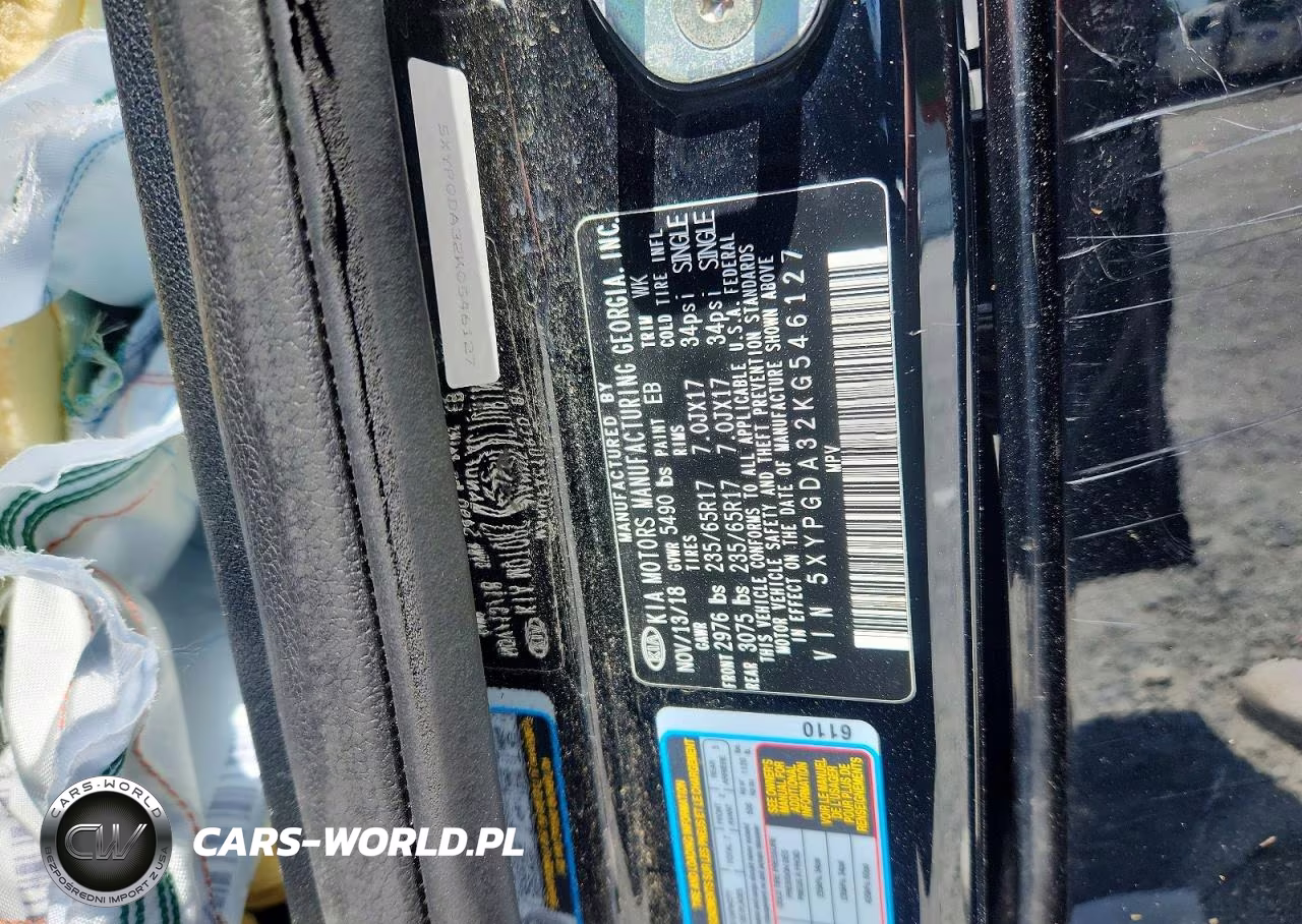 2019 Kia Sorento Lx VIN:5XYPGDA32KG546127 - 13