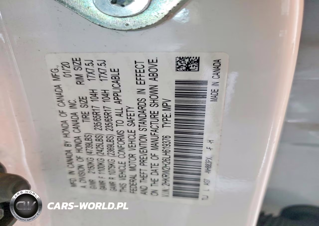 2020 Honda Cr-V Lx VIN:2HKRW2H26LH619376 - 13