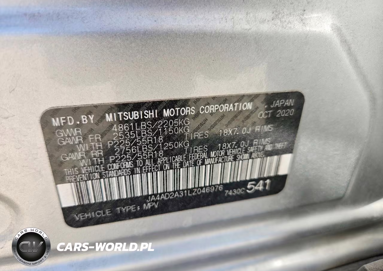2020 Mitsubishi Outlander Es VIN:JA4AD2A31LZ046976 - 12
