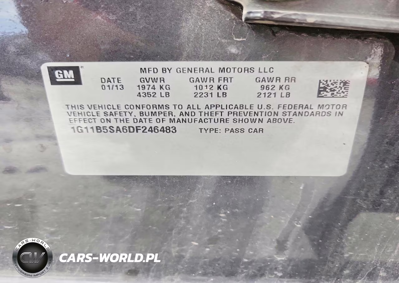 2013 Chevrolet Malibu Ls VIN:1G11B5SA6DF246483 - 12