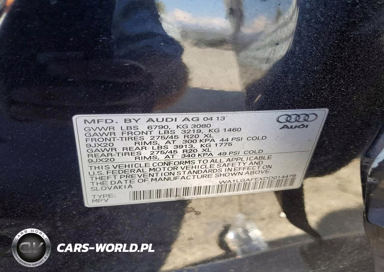 2013 Audi Q7 Premium Plus VIN:WA1LGAFEXDD014479 - 13