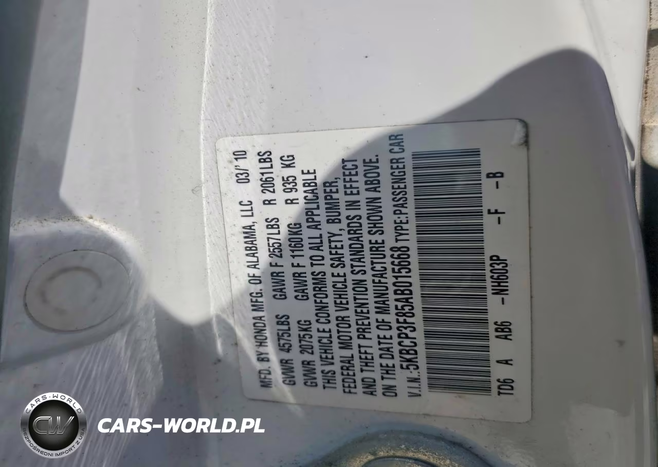 2010 Honda Accord Exl VIN:5KBCP3F85AB015668 - 12