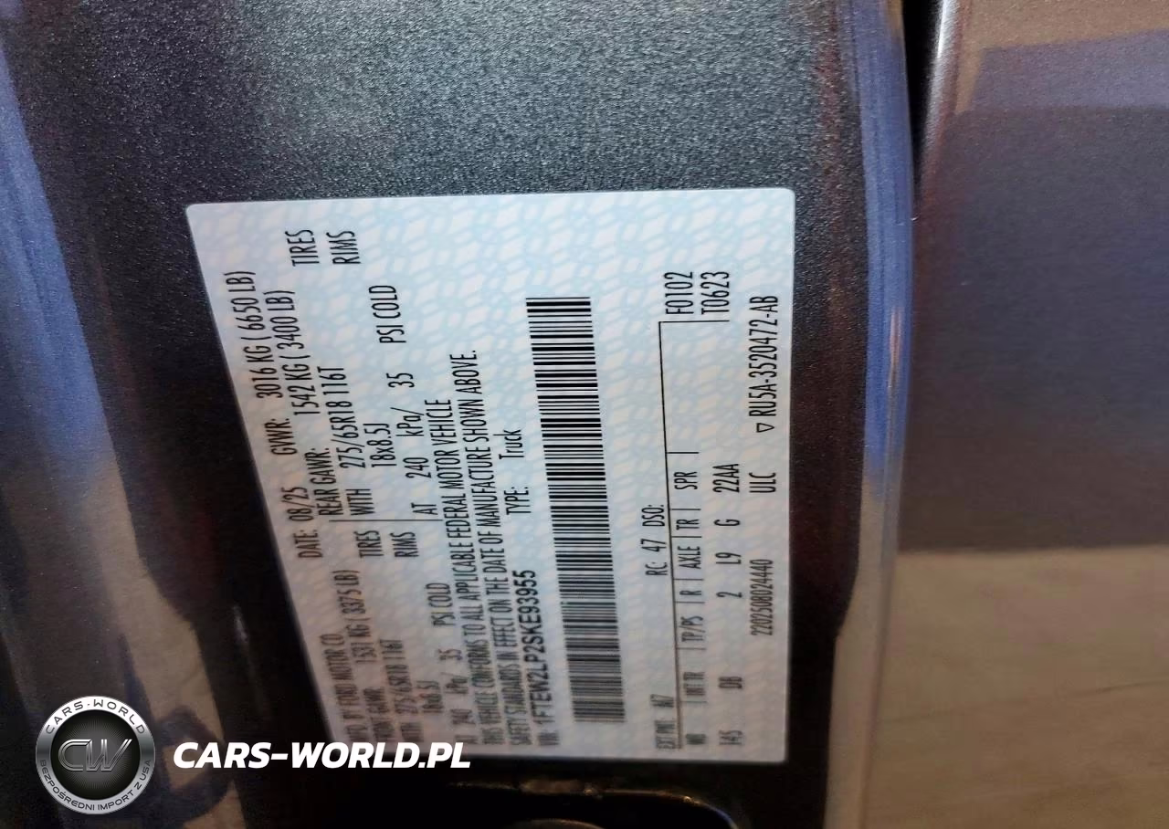 2025 Ford F150 Stx VIN:1FTEW2LP2SKE93955 - 12