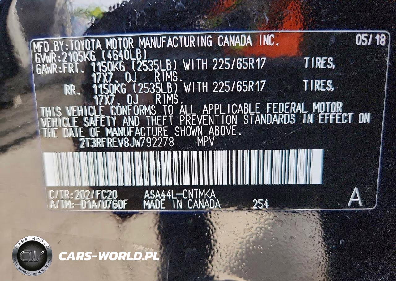 2018 Toyota Rav4 Xle VIN:2T3RFREV8JW792278 - 13
