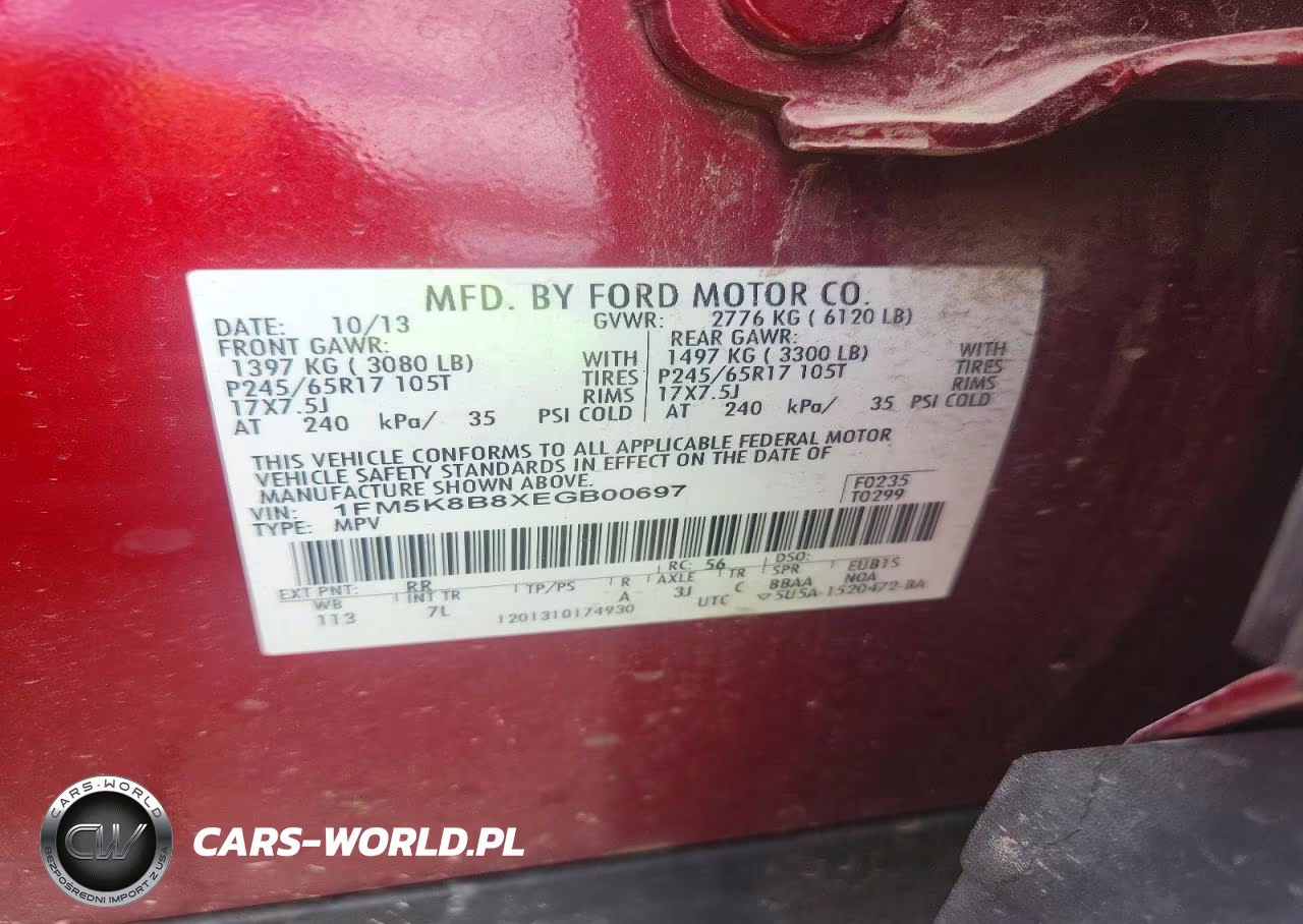 2014 Ford Explorer VIN:1FM5K8B8XEGB00697 - 13