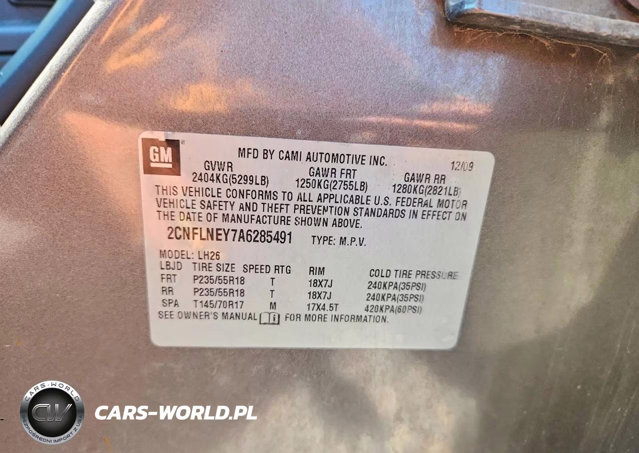 2010 Chevrolet Equinox Lt VIN:2CNFLNEY7A6285491 - 12