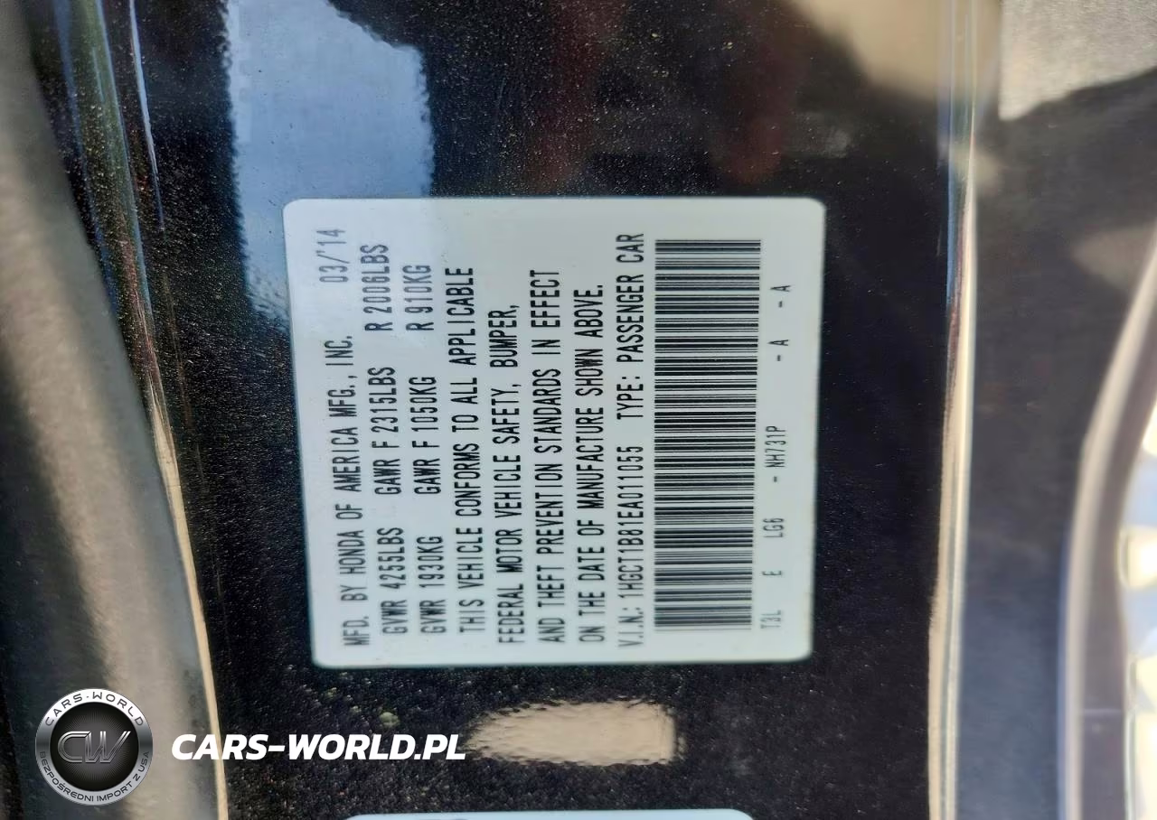2014 Honda Accord Exl VIN:1HGCT1B81EA011055 - 12