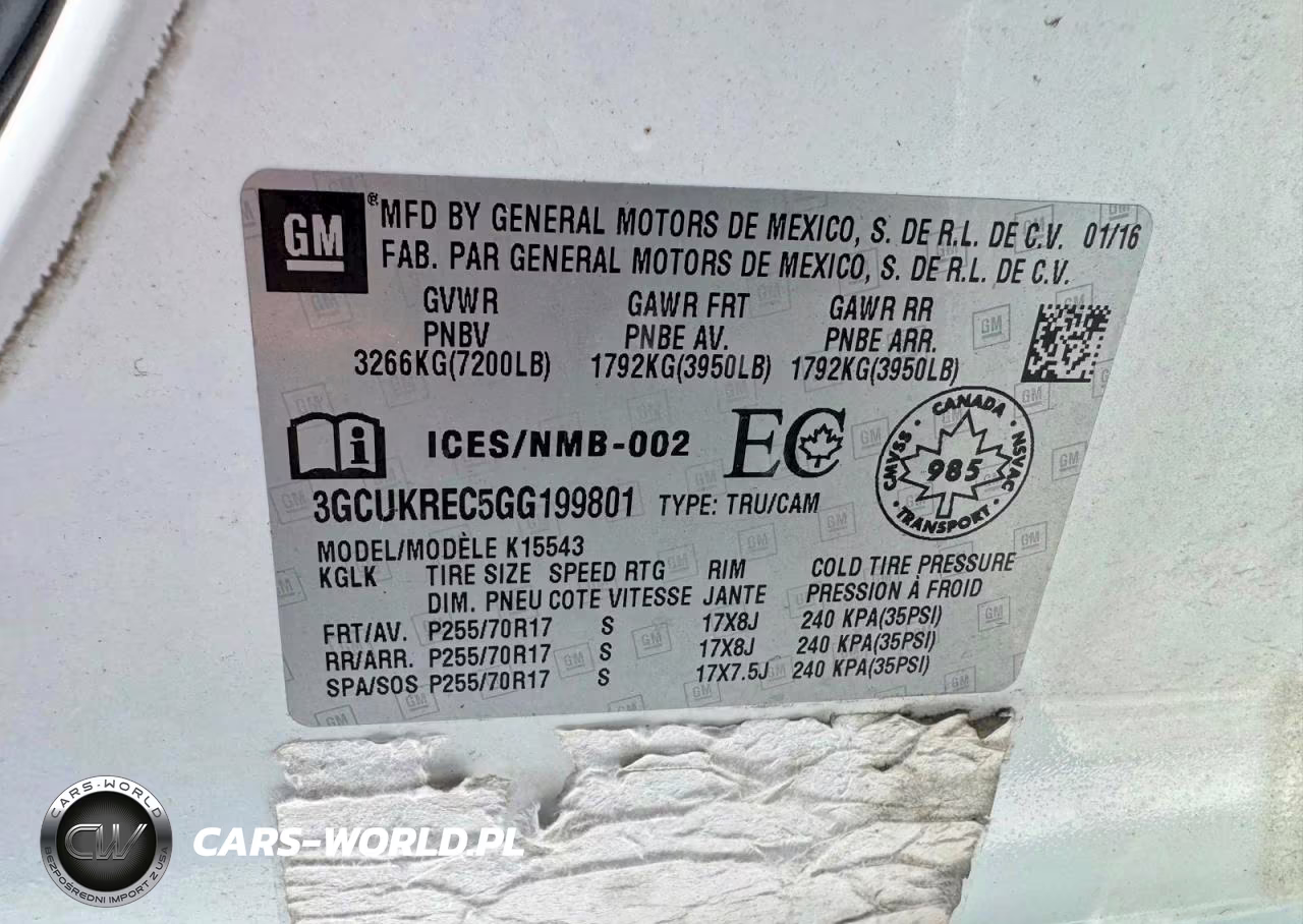 2016 Chevrolet Silverado K1500 Lt VIN:3GCUKREC5GG199801 - 12