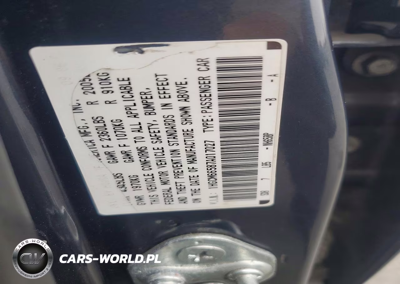 2007 Honda Accord Ex VIN:1HGCM66587A017027 - 12