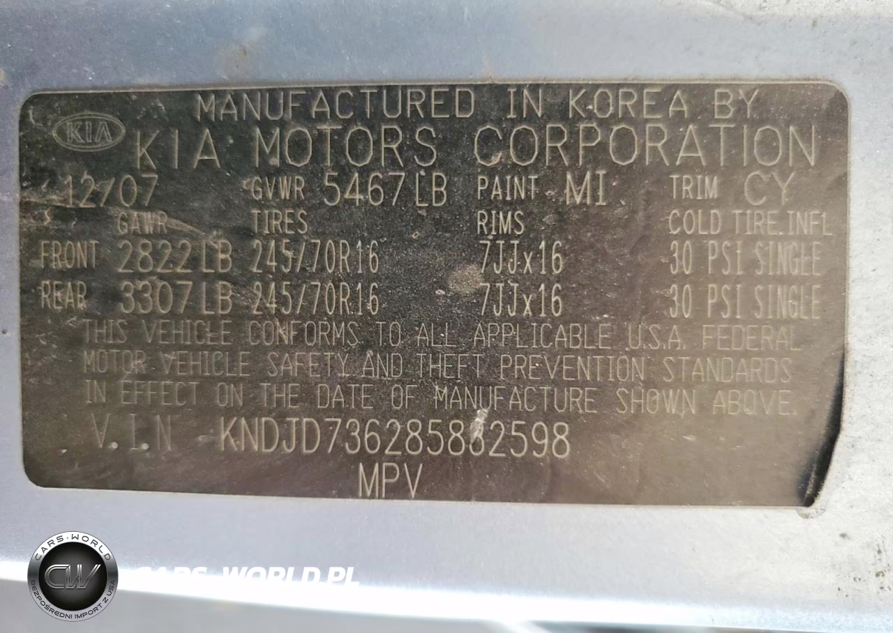 2008 Kia Sorento Ex VIN:KNDJD736285832598 - 12