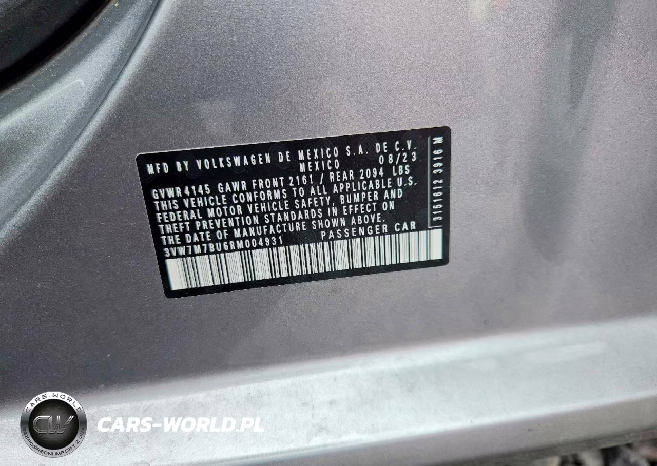 2024 Volkswagen Jetta Se VIN:3VW7M7BU6RM004931 - 12