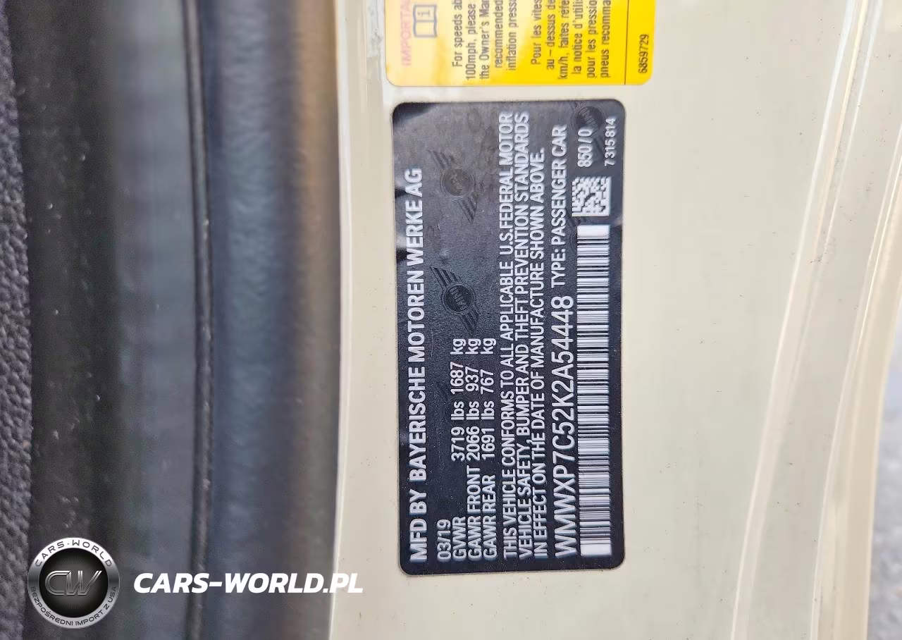 2019 Mini Cooper S VIN:WMWXP7C52K2A54448 - 12