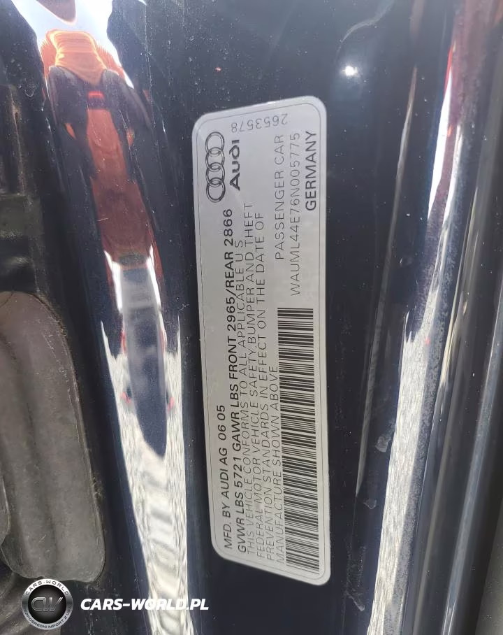 2006 Audi A8 L Quattro VIN:WAUML44E76N005775 - 13