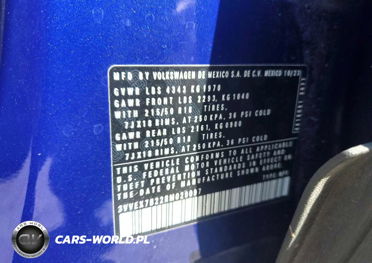 2024 Volkswagen Taos Se VIN:3VVEX7B22RM029097 - 13