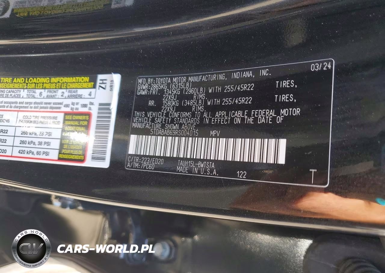2024 Lexus Tx 500H F Sport Performance Premium VIN:5TDABAB69RS004015 - 13