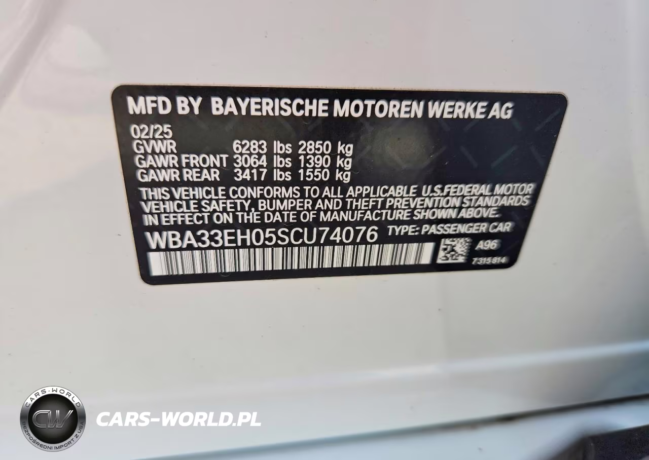 2025 BMW 740 Xi VIN:WBA33EH05SCU74076 - 12