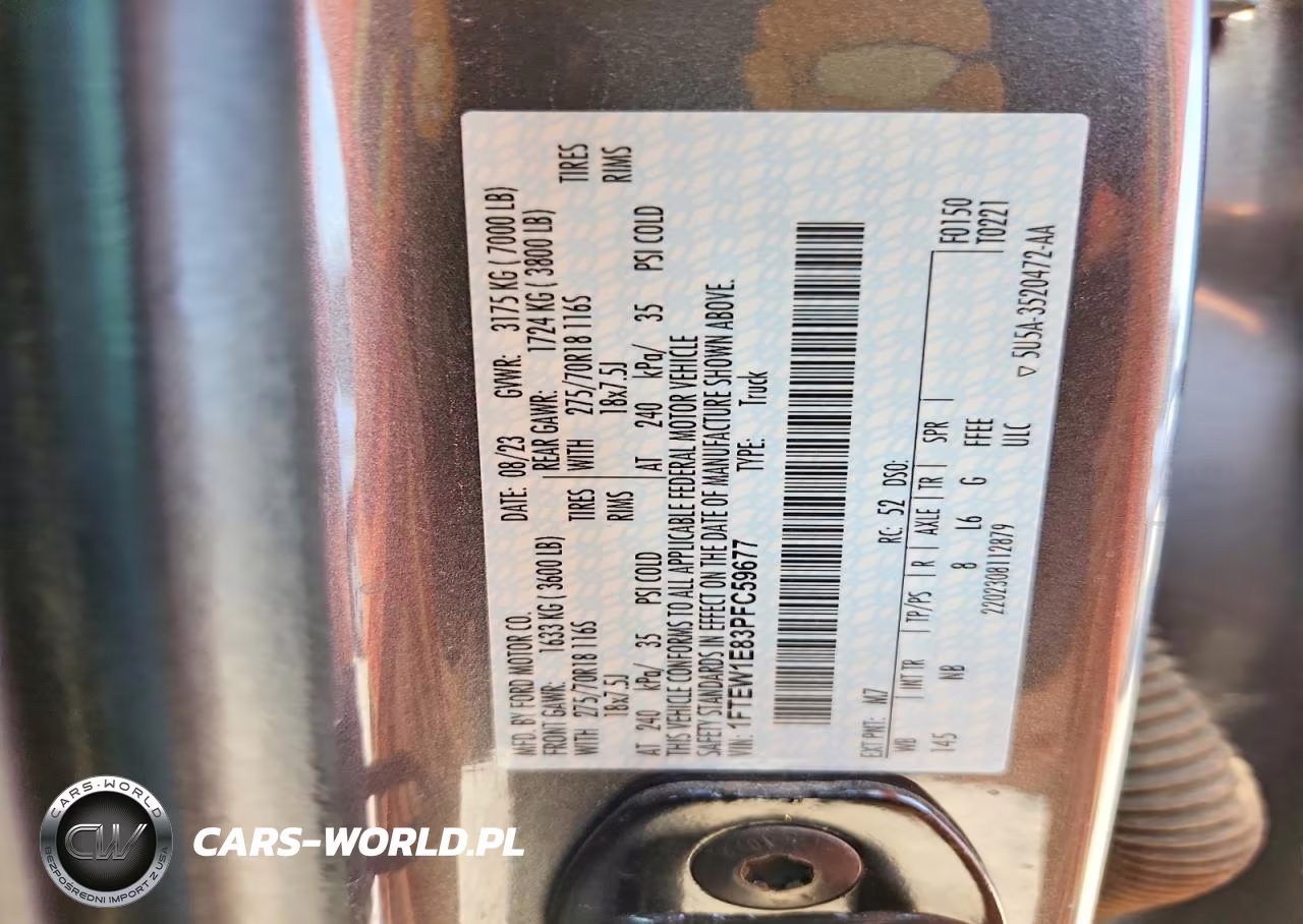 2023 Ford F150 Supercrew VIN:1FTEW1E83PFC59677 - 12