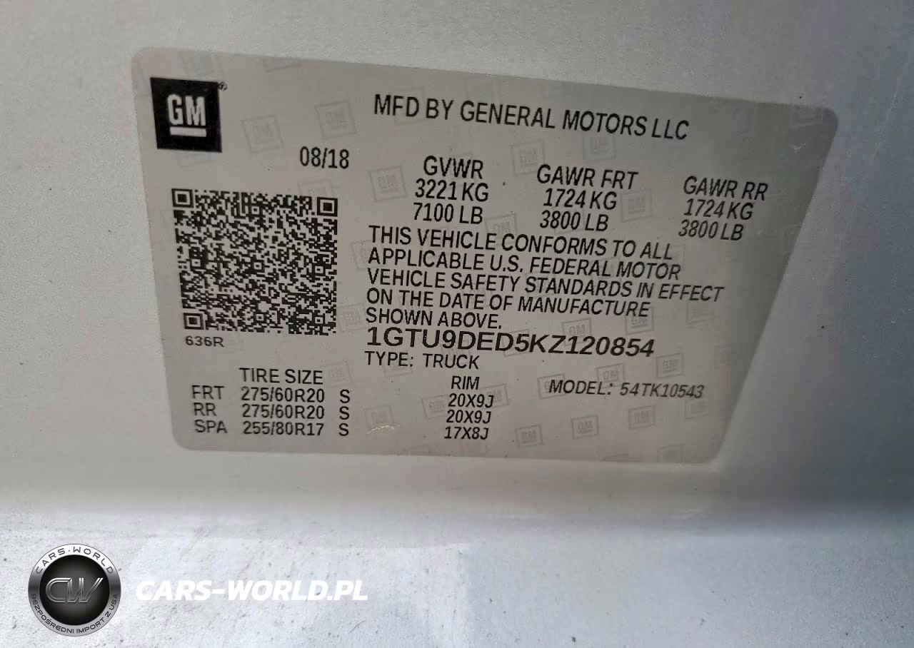 2019 GMC Sierra K1500 Slt VIN:1GTU9DED5KZ120854 - 12