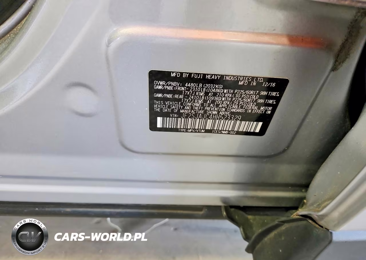 2017 Subaru Forester 2.5I Limited VIN:JF2SJAJC4HH523329 - 13