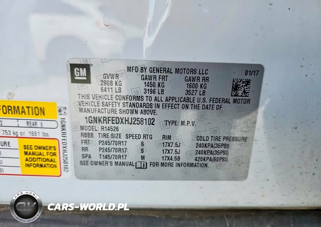 2017 Chevrolet Traverse Ls VIN:1GNKRFEDXHJ258102 - 14