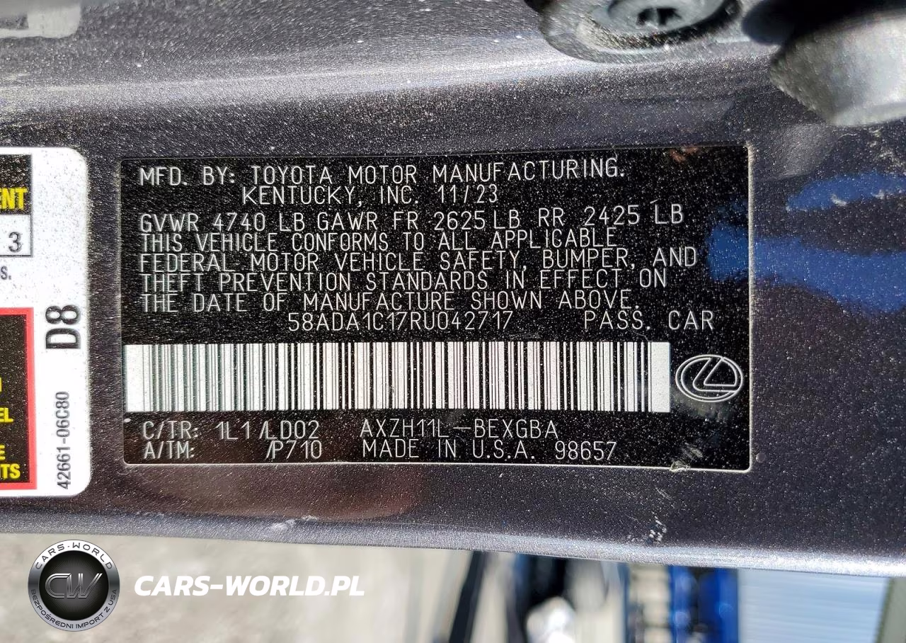 2024 Lexus Es 300H Base VIN:58ADA1C17RU042717 - 13