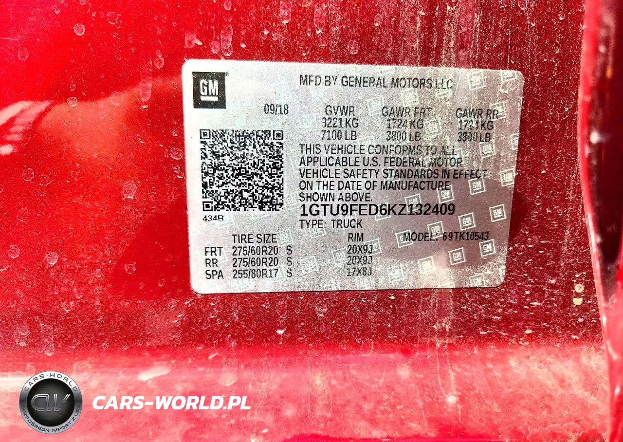 2019 GMC Sierra K1500 Denali VIN:1GTU9FED6KZ132409 - 13