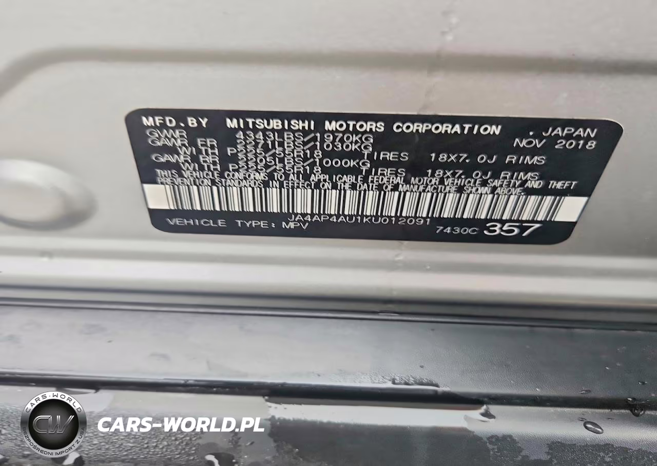 2019 Mitsubishi Outlander Sport Se VIN:JA4AP4AU1KU012091 - 13