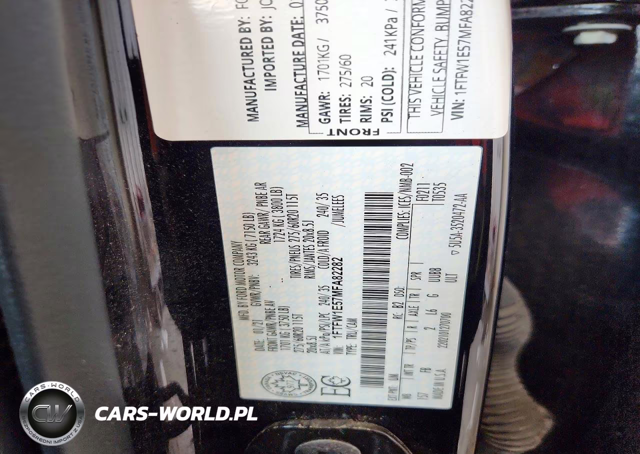 2021 Ford F150 Supercrew VIN:1FTFW1E57MFA82282 - 12