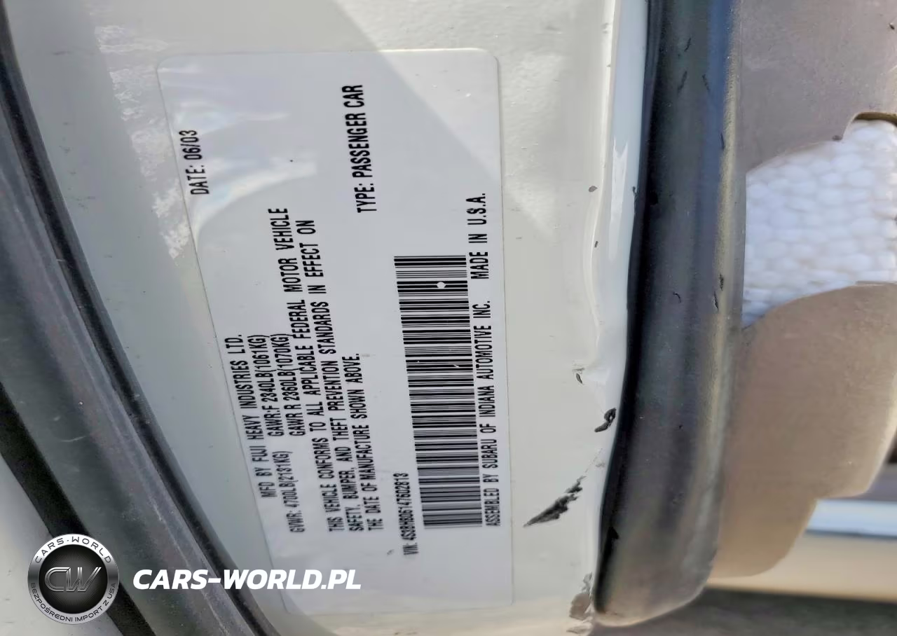 2004 Subaru Legacy Outback H6 3.0 Ll Bean VIN:4S3BH806147602813 - 14