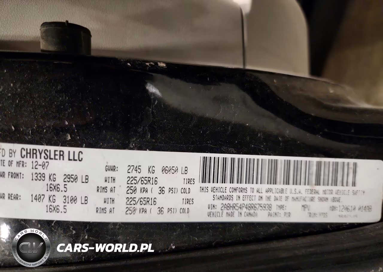 2008 Chrysler Town & Country Touring VIN:2A8HR54P48R675938 - 13