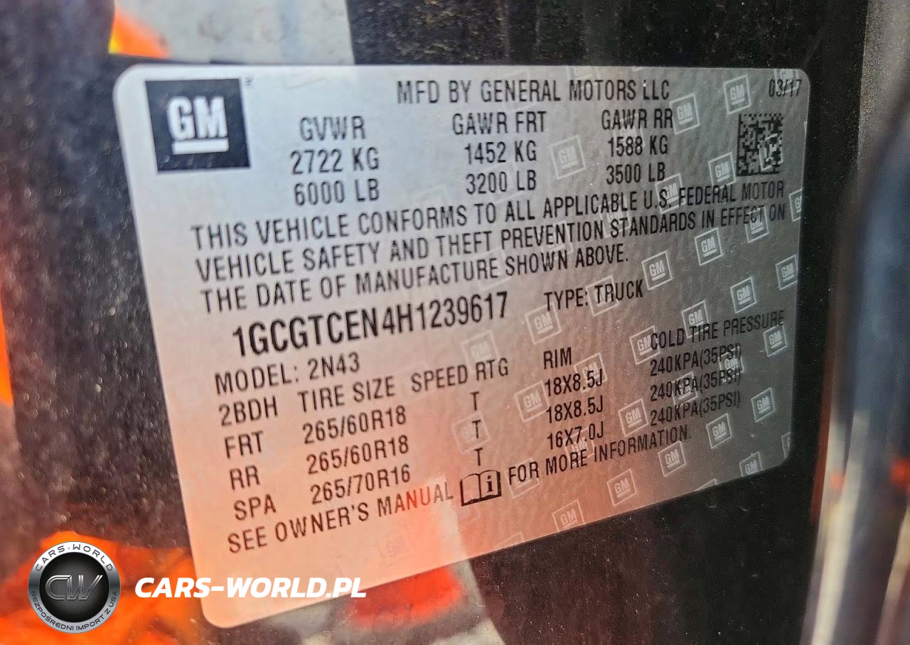 2017 Chevrolet Colorado Lt VIN:1GCGTCEN4H1239617 - 12