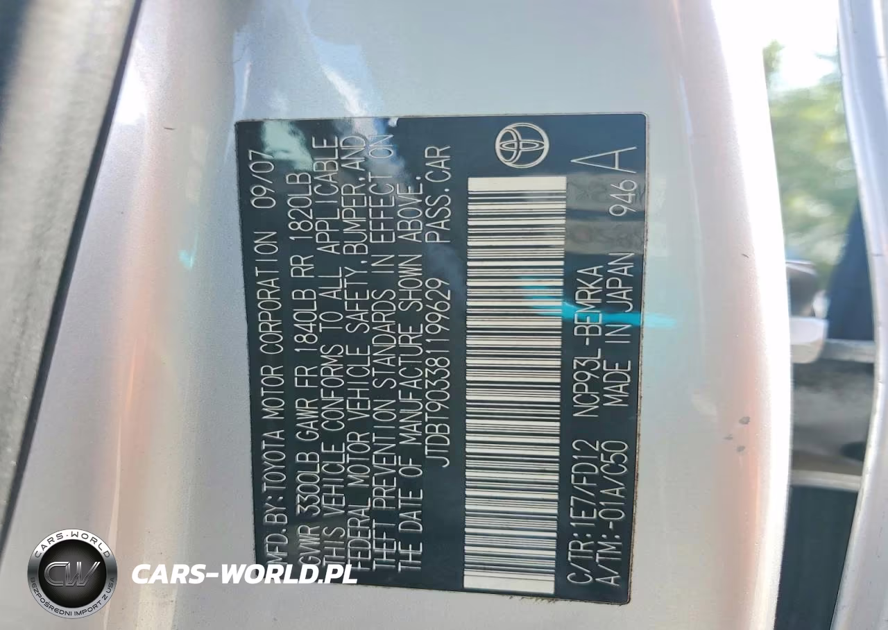 2008 Toyota Yaris S VIN:JTDBT903381199629 - 13
