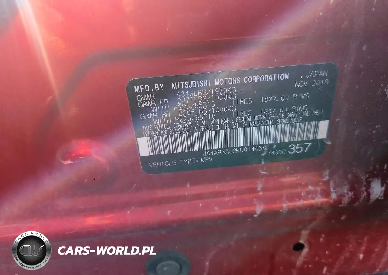 2019 Mitsubishi Outlander Sport Es VIN:JA4AR3AU3KU014056 - 13