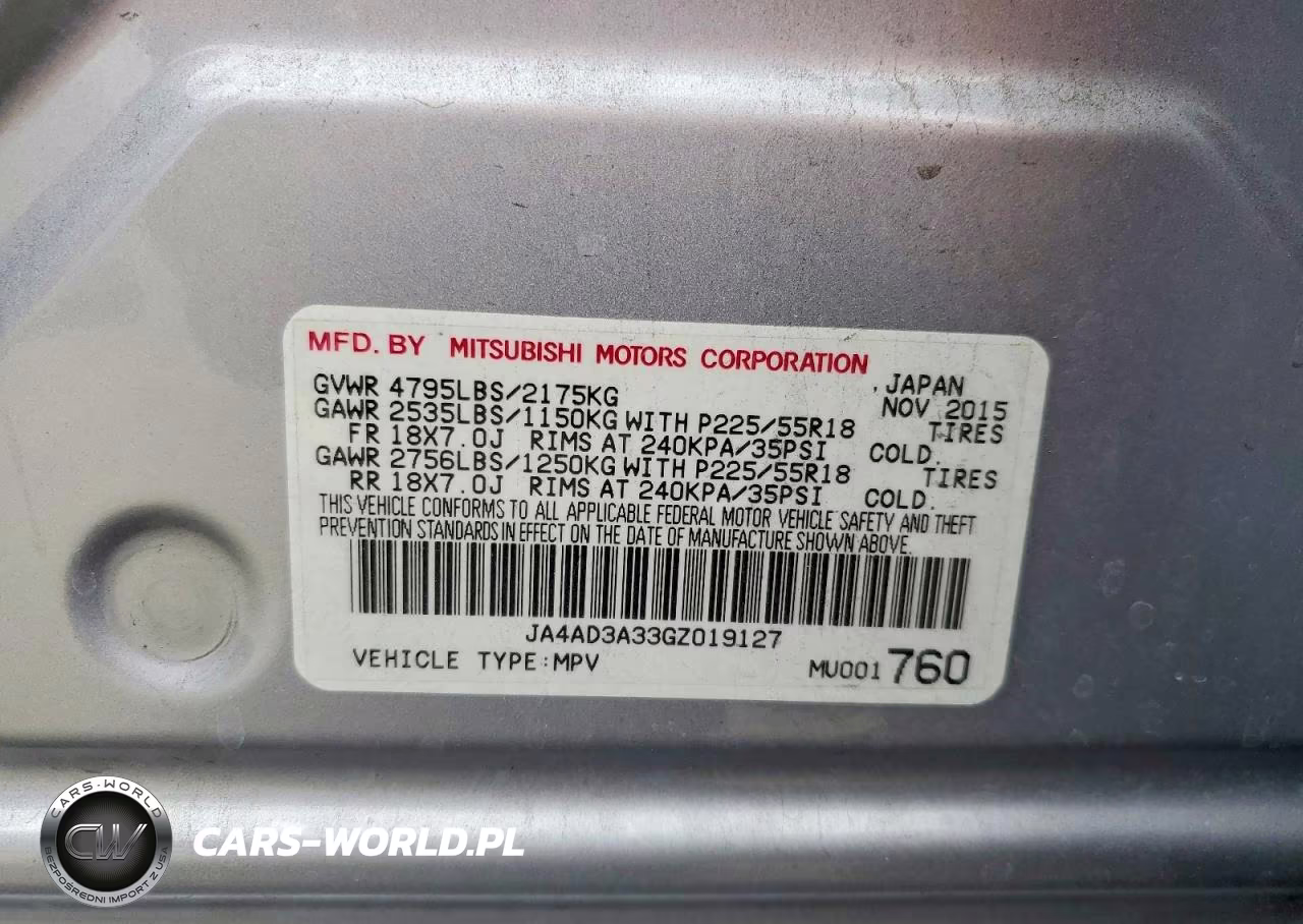 2016 Mitsubishi Outlander Se VIN:JA4AD3A33GZ019127 - 14