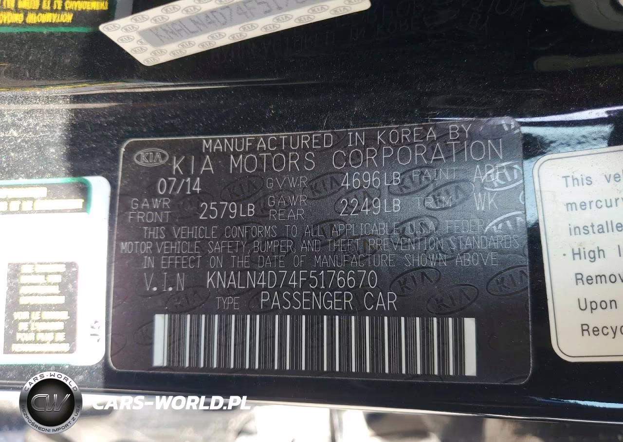 2015 Kia Cadenza VIN:KNALN4D74F5176670 - 12