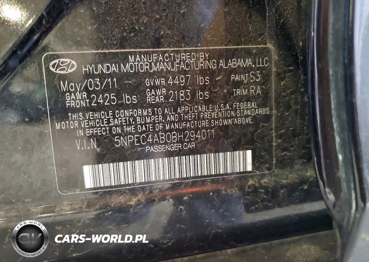 2011 Hyundai Sonata Limited 2.0T VIN:5NPEC4AB0BH294011 - 12