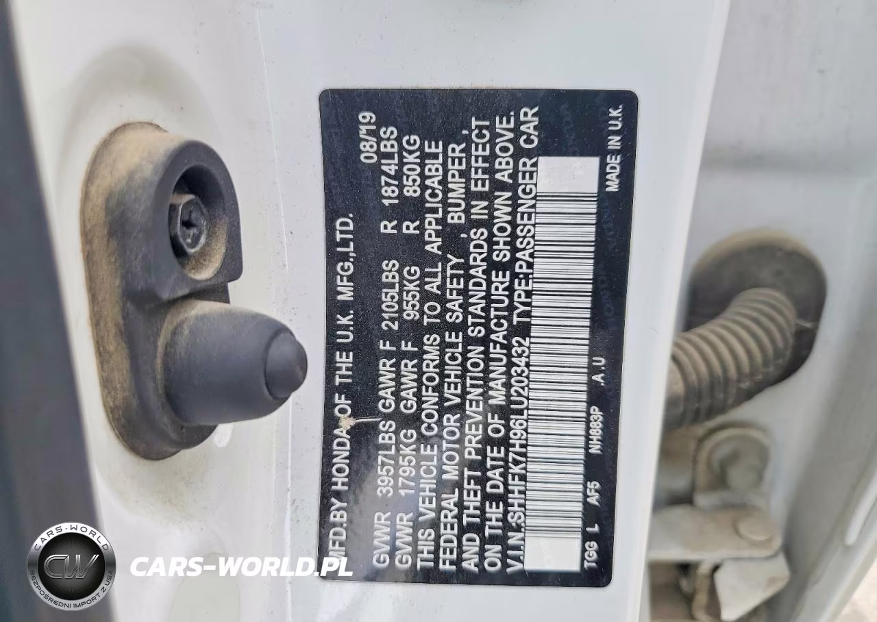 2020 Honda Civic Sport Touring VIN:SHHFK7H96LU203432 - 12