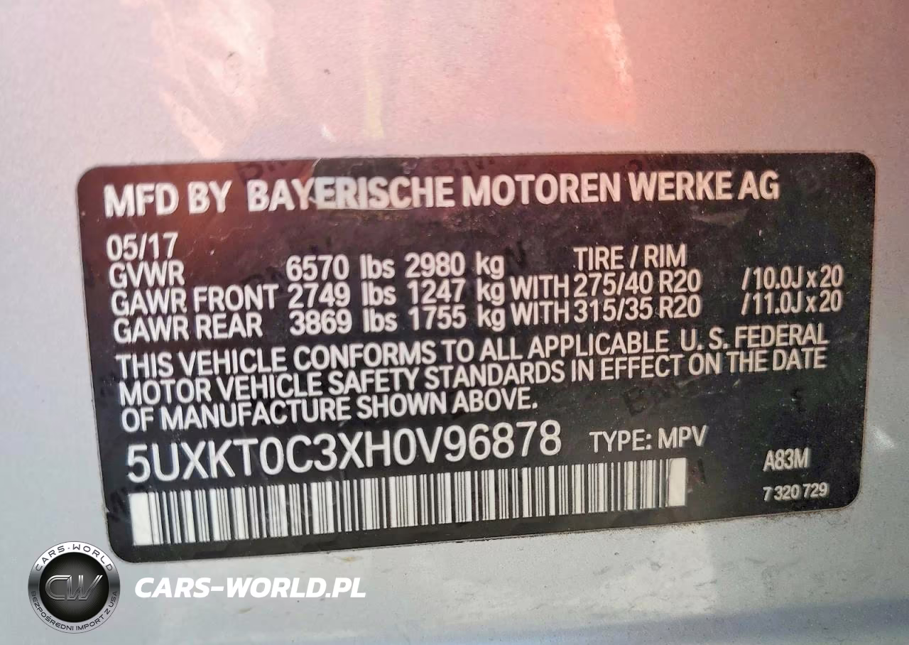 2017 BMW X5 Xdr40E VIN:5UXKT0C3XH0V96878 - 13