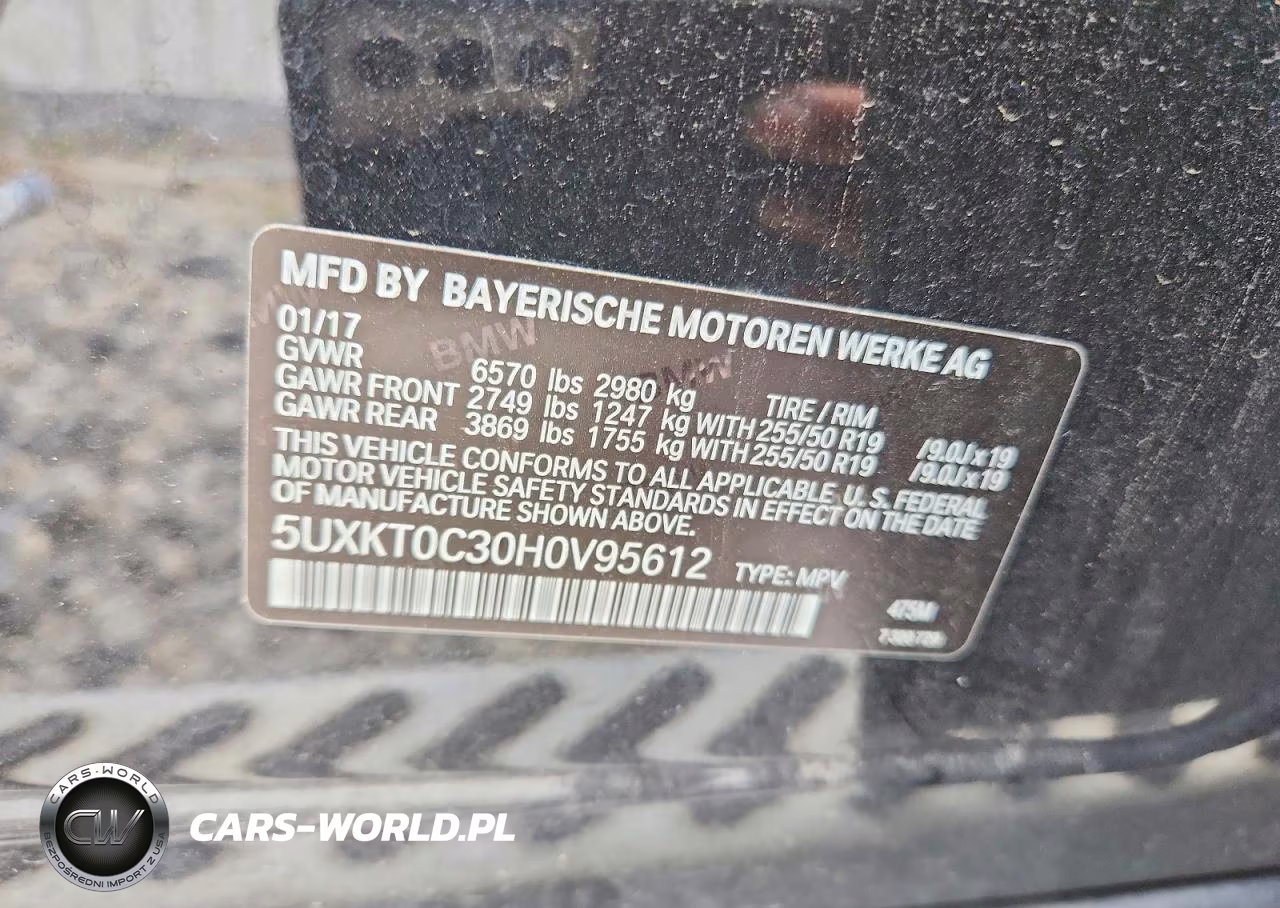 2017 BMW X5 Xdr40E VIN:5UXKT0C30H0V95612 - 13