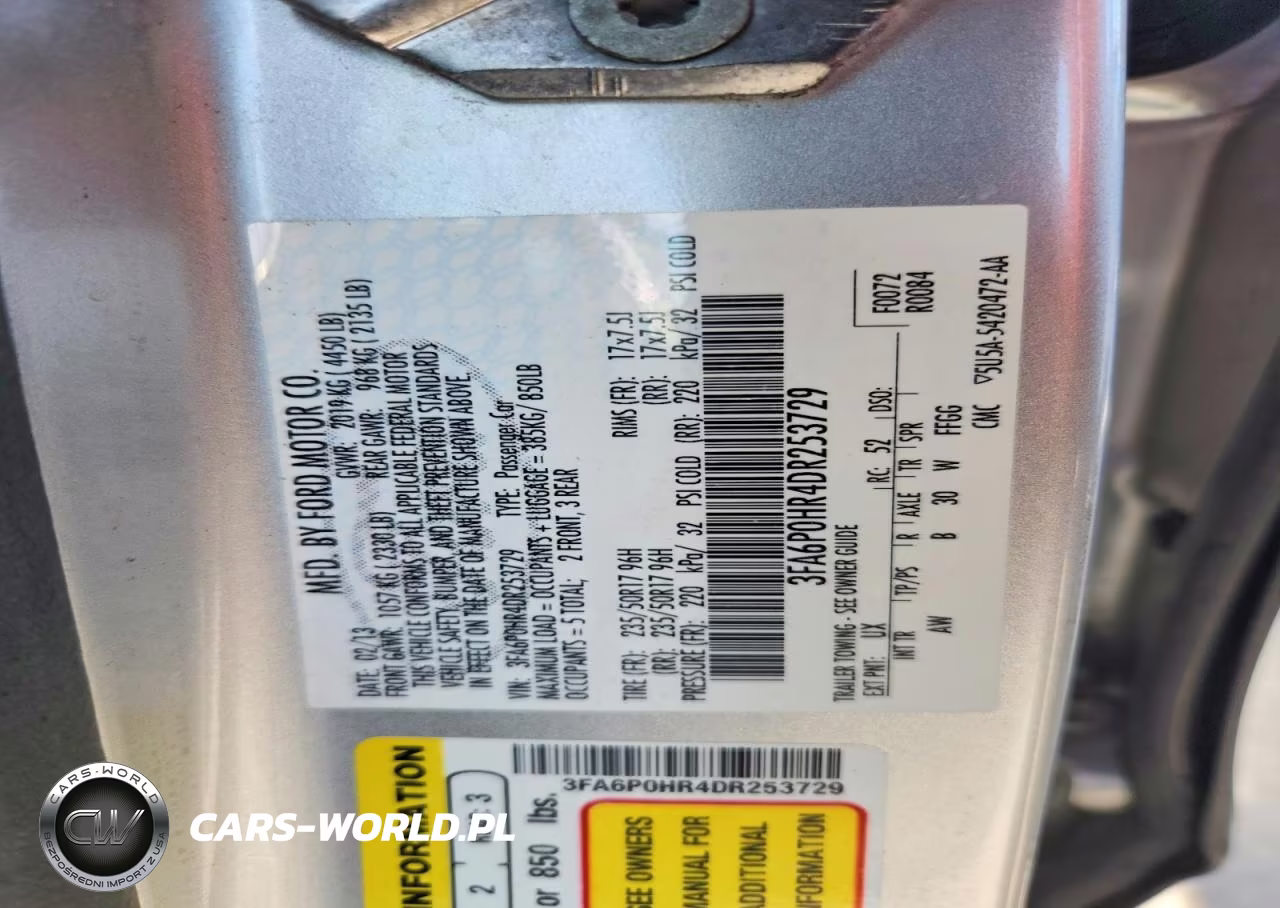 2013 Ford Fusion Se VIN:3FA6P0HR4DR253729 - 12